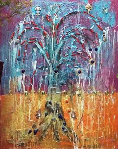 'arbre aux bijoux - Peinture - iridium