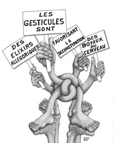 LES GESTICULES - Dessin - Francois MOLL