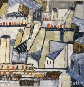 Peinture de agnes: Vues intimes des toits de Paris