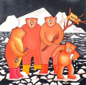 Peinture de Jideka: Réchauffement climatique n°11