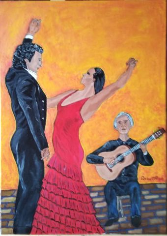 Flamenco - Peinture - anadlastrebor