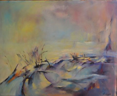 Peinture : juste avant la mer - janine chetivet Peinture : juste avant la mer - janine chetivet