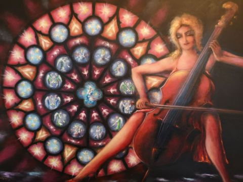 violoncelle - Peinture - Jacques-Henry Lagranges