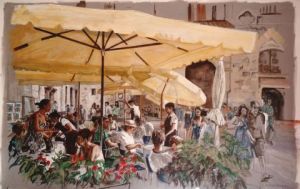 Peinture de Leboulanger: Juste après une pluie d'été