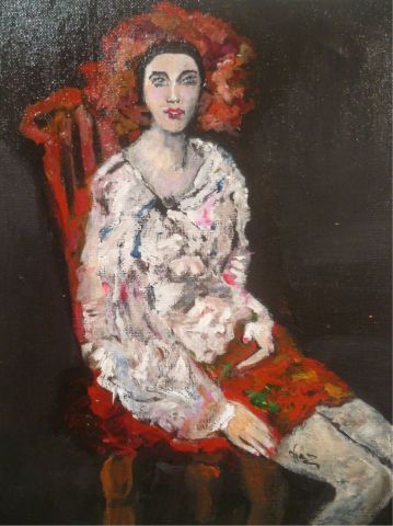 L'artiste soffya - Rouquine on chair L'artiste soffya - Rouquine on chair