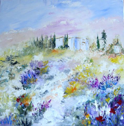 Provence - le lavandin - Peinture - Sylviane PETIT