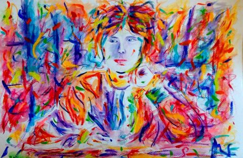 Lili Boulanger pensive ( portrait compositrice) - Peinture - FREDERIQUE NALPAS