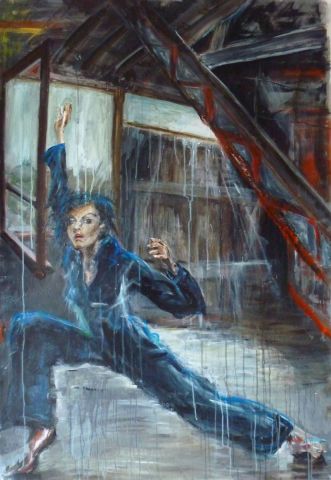 La danseuse en bleu - Peinture - Leboulanger