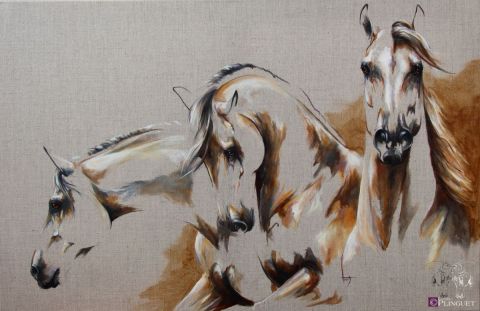 Peinture : les trois galants - laetitia PLINGUET Peinture : les trois galants - laetitia PLINGUET