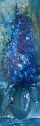 L'artiste NATHALIE THOMINE - Le bouquet bleu