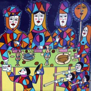 Peinture de ANTOINE MELLADO: Le banquet 1