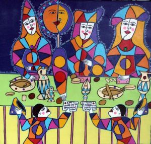 Peinture de ANTOINE MELLADO: Le banquet 2