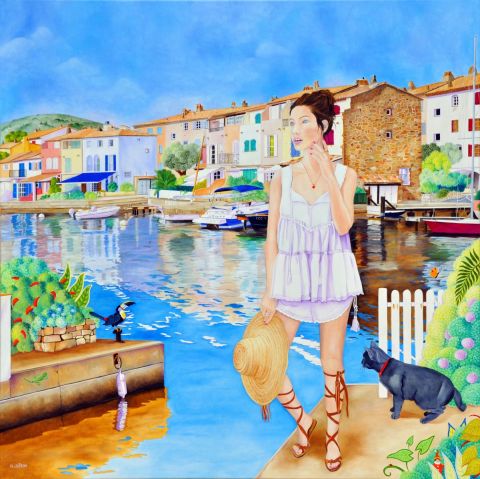L'artiste martine alison - Port-Grimaud, atout charme L'artiste martine alison - Port-Grimaud, atout charme
