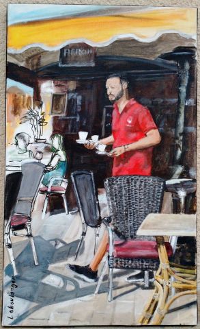L'artiste Leboulanger - Trois cafés