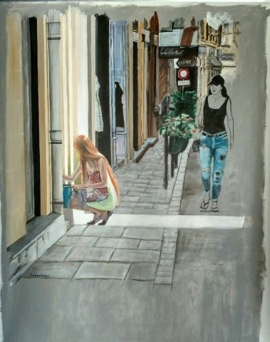 Fashion street - Peinture - Leboulanger