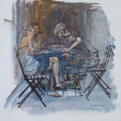 L'artiste Leboulanger - La chaise en fil de fer