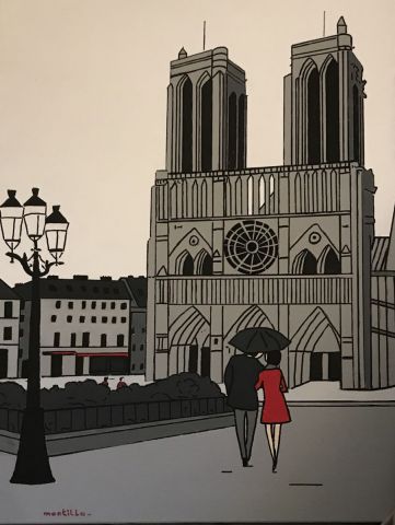 Cathédrale Notre Dame de Paris  - Peinture - montillo