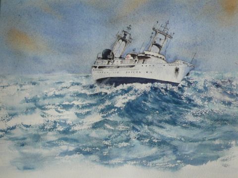 La Frégate danse à Roméo - Peinture - MaryBraem La Frégate danse à Roméo - Peinture - MaryBraem