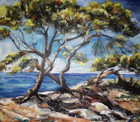 Peinture : Ile des imbiez - Alyona Peinture : Ile des imbiez - Alyona