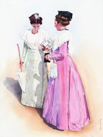 Quand deux arlésiennes se rencontrent... - Peinture - Guy LE COZ Quand deux arlésiennes se rencontrent... - Peinture - Guy LE COZ