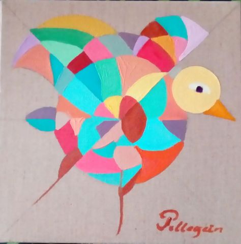 Oiseau fantastique  - Peinture - Clotilde Pellegrin