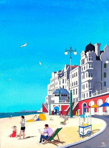 Channel Beach - Peinture - Henri SACCHI