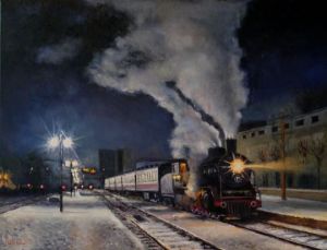 Voir le détail de cette oeuvre: Nuit; neige, et vapeur ...