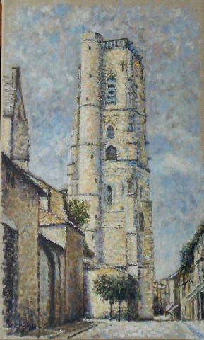 L'artiste chanu - La Cathédrale St Gervais à Lectoure Effet du matin