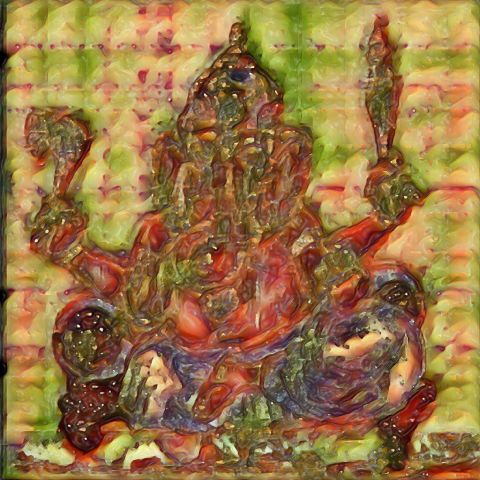 King Ganesh - Peinture - John le Barree