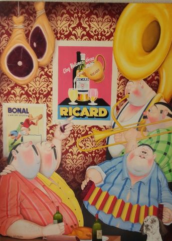 une soirée en sud ouest - Peinture - Alain Willette une soirée en sud ouest - Peinture - Alain Willette