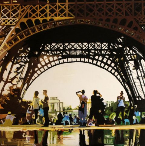 L'artiste CLOTILDE NADEL - coucher de soleil sur tour Eiffelk