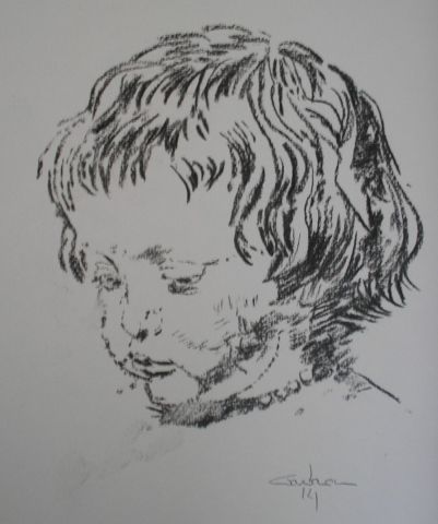 Visage d'enfant - Peinture - Raphael