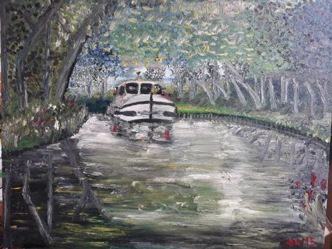 CANAL DE GARONNE - Peinture - oeilme