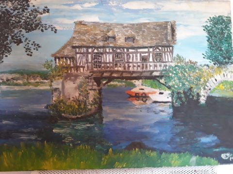 le vieux moulin vernon - Peinture - oeilme