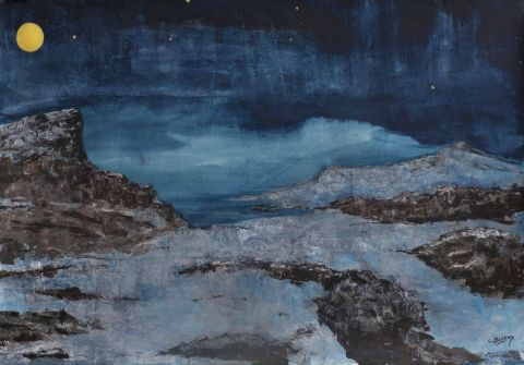 La nuit - Peinture - Christian Bligny
