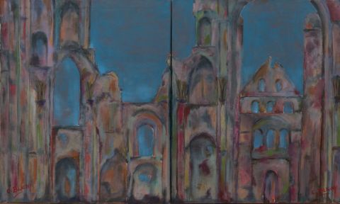 Ruines - Peinture - Christian Bligny
