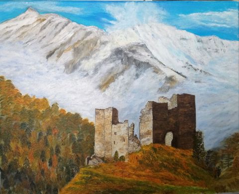 Peinture : LA HAUT DANS LA MONTAGNE - LUCIE2 Peinture : LA HAUT DANS LA MONTAGNE - LUCIE2