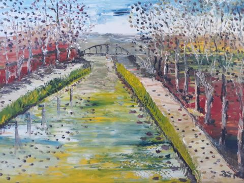 CANAL DE GARONNE - Peinture - oeilme