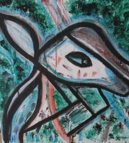 Peinture : PETITE GIRAFE - GHIS Peinture : PETITE GIRAFE - GHIS