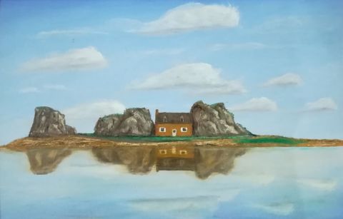 L'artiste Stephane Gicquel - La maison entre les rochers