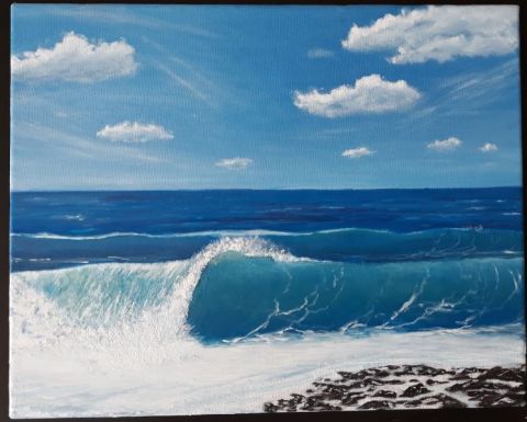 L'artiste David Quant peintures marines - tableau mer - Houle d'Est