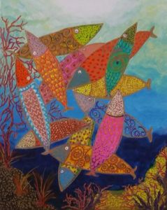 Peinture de Paoli: Les poissons