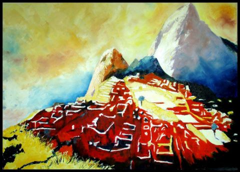 Le Machu Pichu - Peinture - KARPEG 