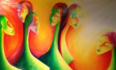 SIX RÊVES M'ETAIENT CONTES - Peinture - Jacqueline Muller Grugnardi SIX RÊVES M'ETAIENT CONTES - Peinture - Jacqueline Muller Grugnardi