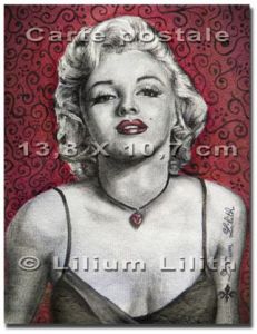 Voir le détail de cette oeuvre: Carte postale. Portrait de Marilyn Monroe