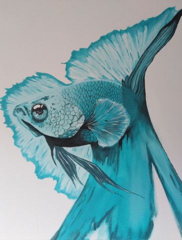 L'artiste FidJ - Turquoise blue Siam