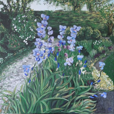 L'artiste HUBERT BRIDOUX - les iris bleus