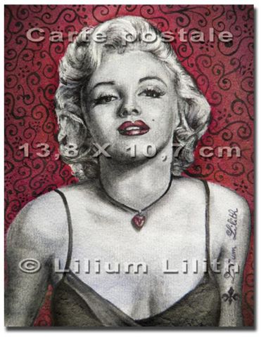 L'artiste Lilium Lilith - Carte postale. Portrait de Marilyn Monroe L'artiste Lilium Lilith - Carte postale. Portrait de Marilyn Monroe