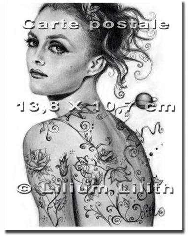 L'artiste Lilium Lilith - Carte postale. Portrait de Vanessa Paradis L'artiste Lilium Lilith - Carte postale. Portrait de Vanessa Paradis