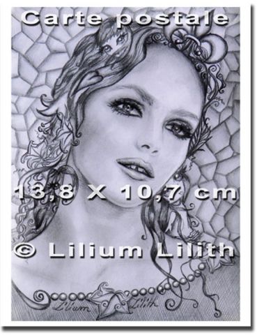 L'artiste Lilium Lilith - Carte postale. Portrait de Vanessa Paradis